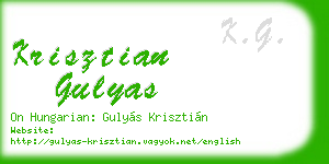 krisztian gulyas business card